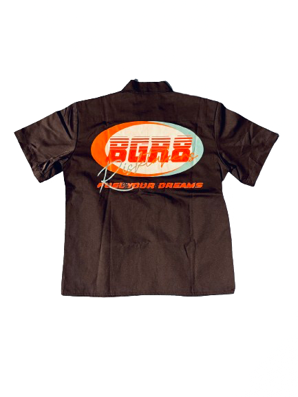 "GREAT FUEL" Short Sleeve Zip Up